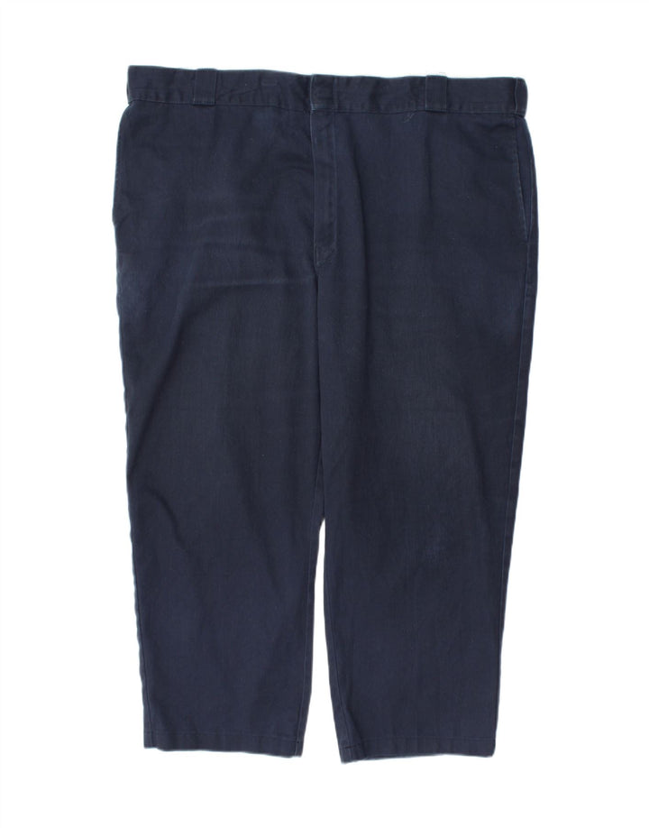 DICKIES Mens Flex Slim Chino Trousers W44 L26 Navy Blue Polyester Vintage Dickies and Second-Hand Dickies from Messina Hembry 