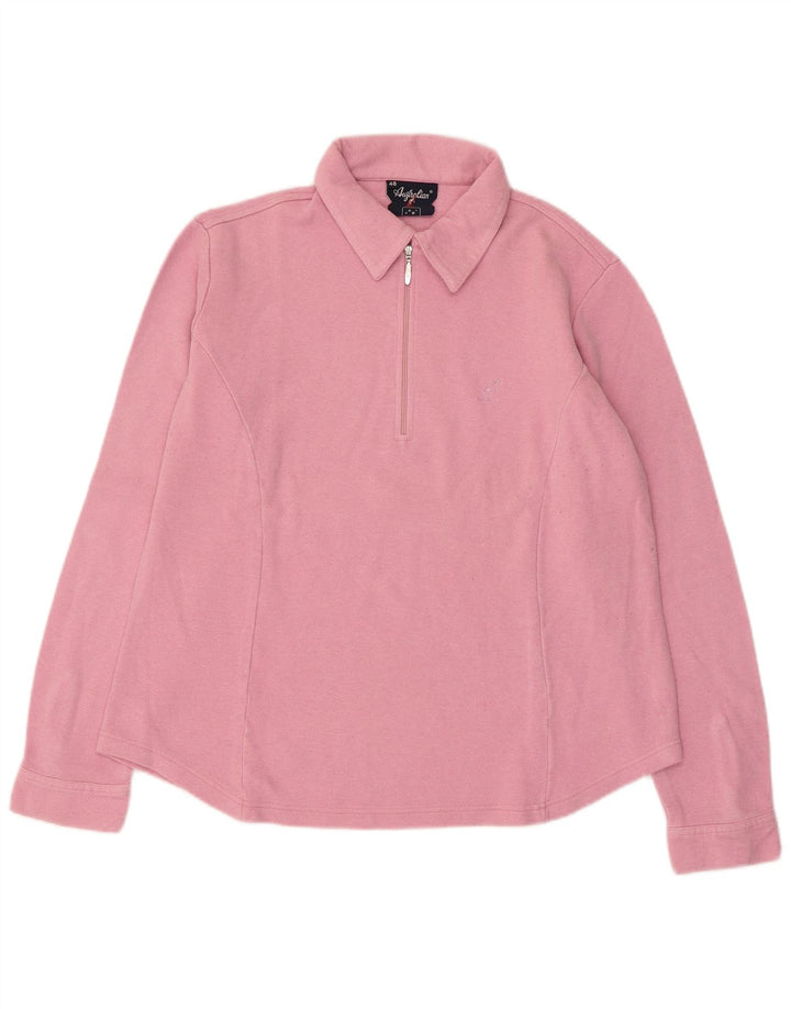 AUSTRALIAN L'ALPINA Dame Pullover Bluse IT 48 XL Pink Bomuld