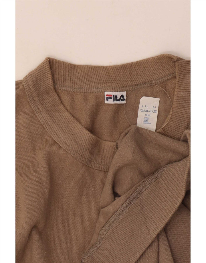 Fila Herre Grafisk Sweatshirt Jumper Stor Beige Bomuld