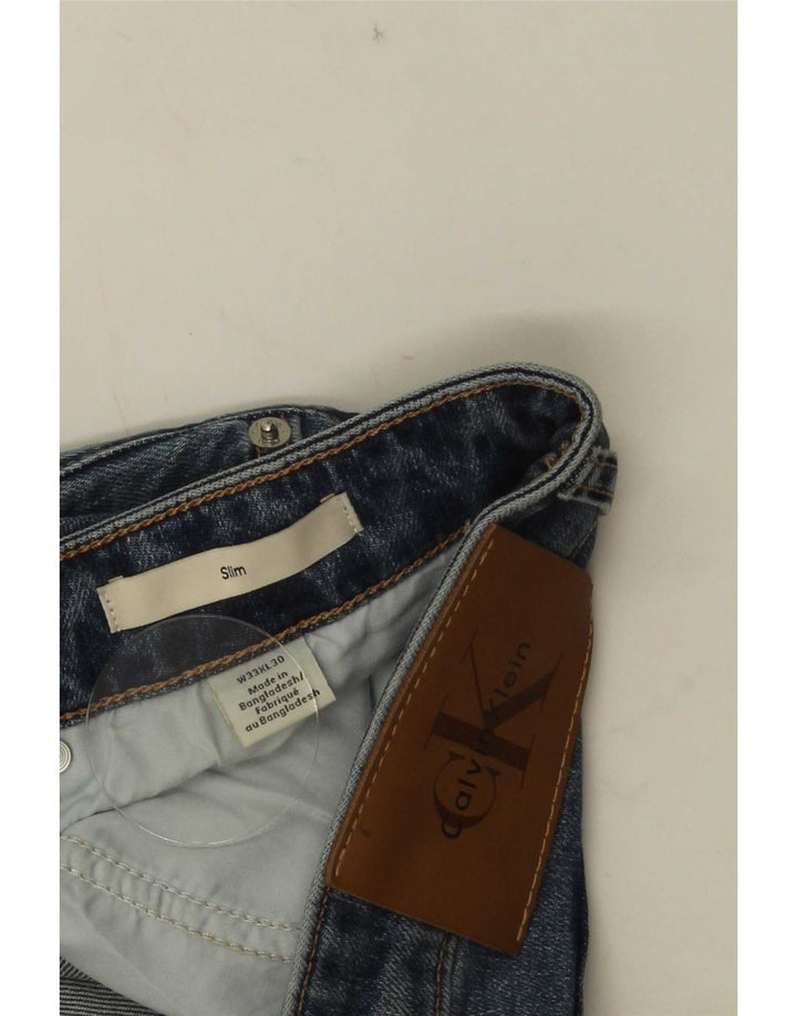 Calvin Klein Slim Jeans til mænd W33 L30 Blå