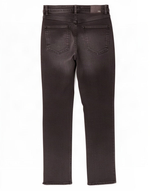Zara Dame Straight Jeans EU 38 Small W28 L26 Grå