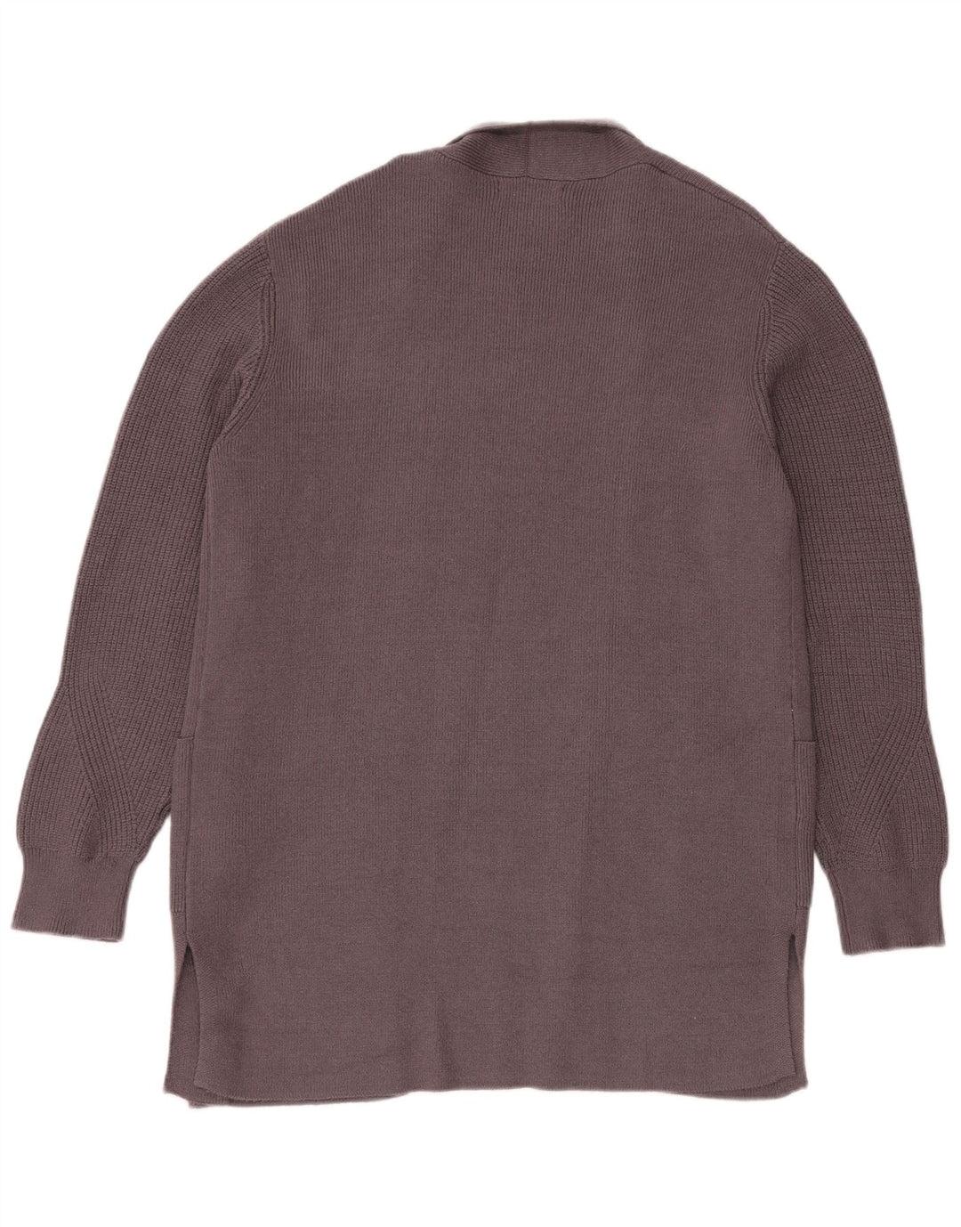 Marks & Spencer Dame Longline Open Cardigan Sweater UK 14 Large Grey