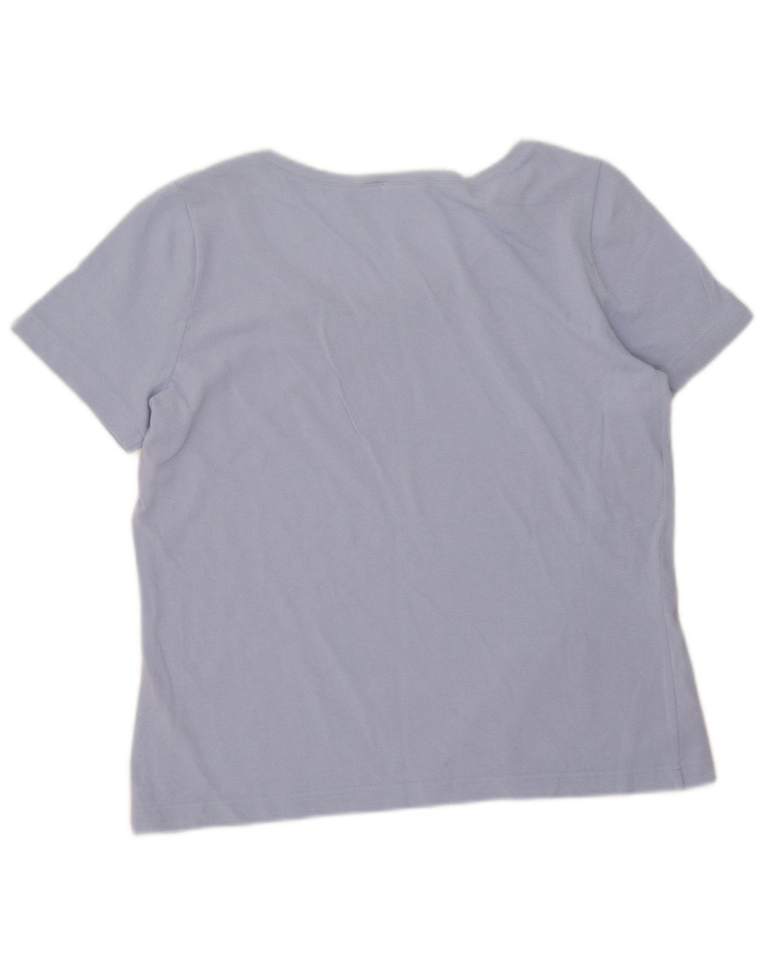 Lacoste Dame T-Shirt Top Størrelse 44 Stor Blå Bomuld