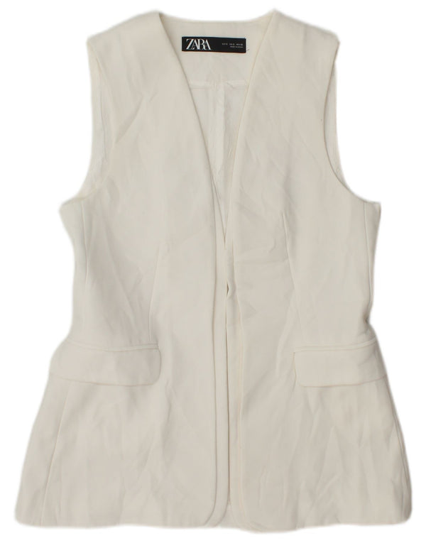 Zara Womens Longline vest UK 10 Small White