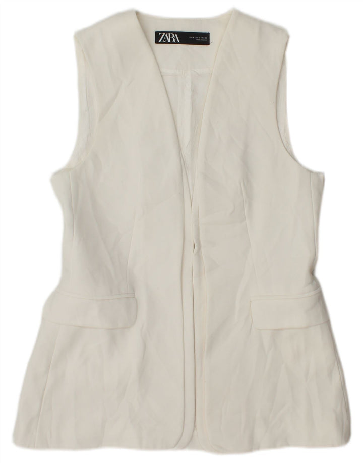 Zara Womens Longline vest UK 10 Small White