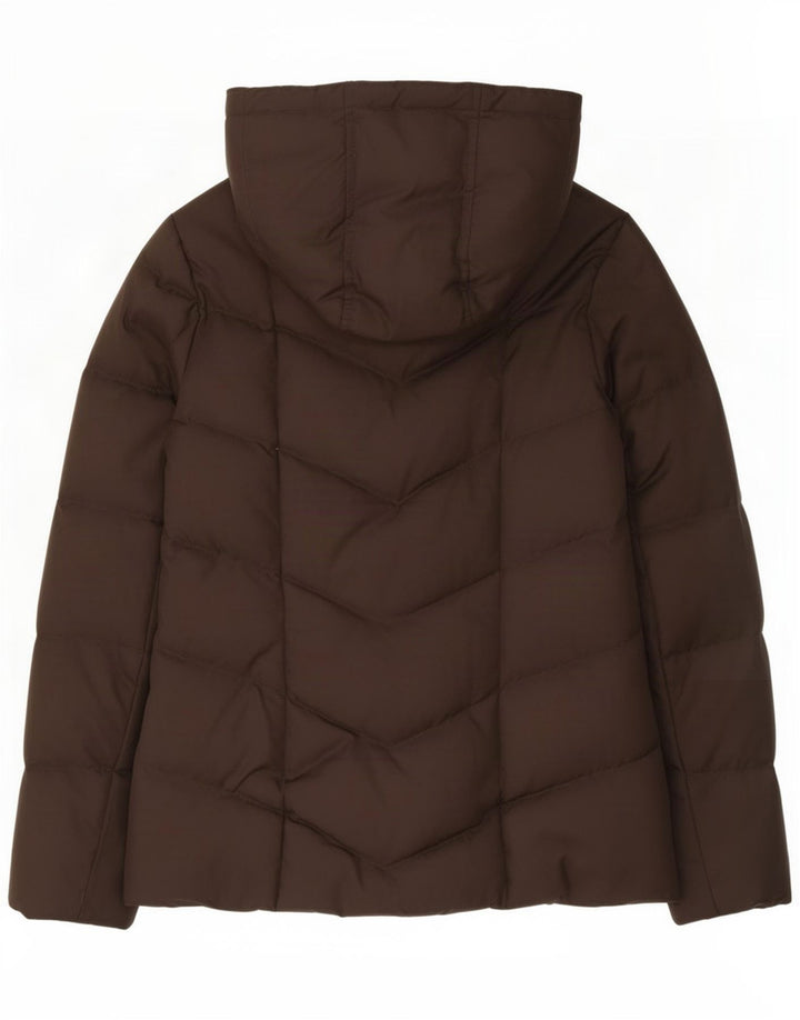 Tommy Hilfiger hættejakke til kvinder UK 10 Lille brun polyester