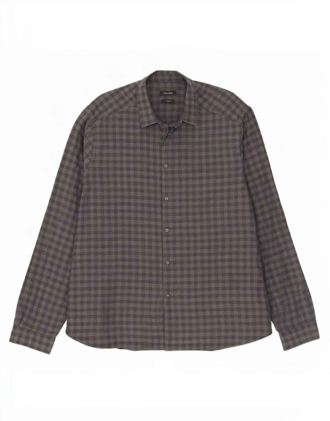 Calvin Klein Herre Slim Fit skjorte 2XL Grå Gingham Bomuld