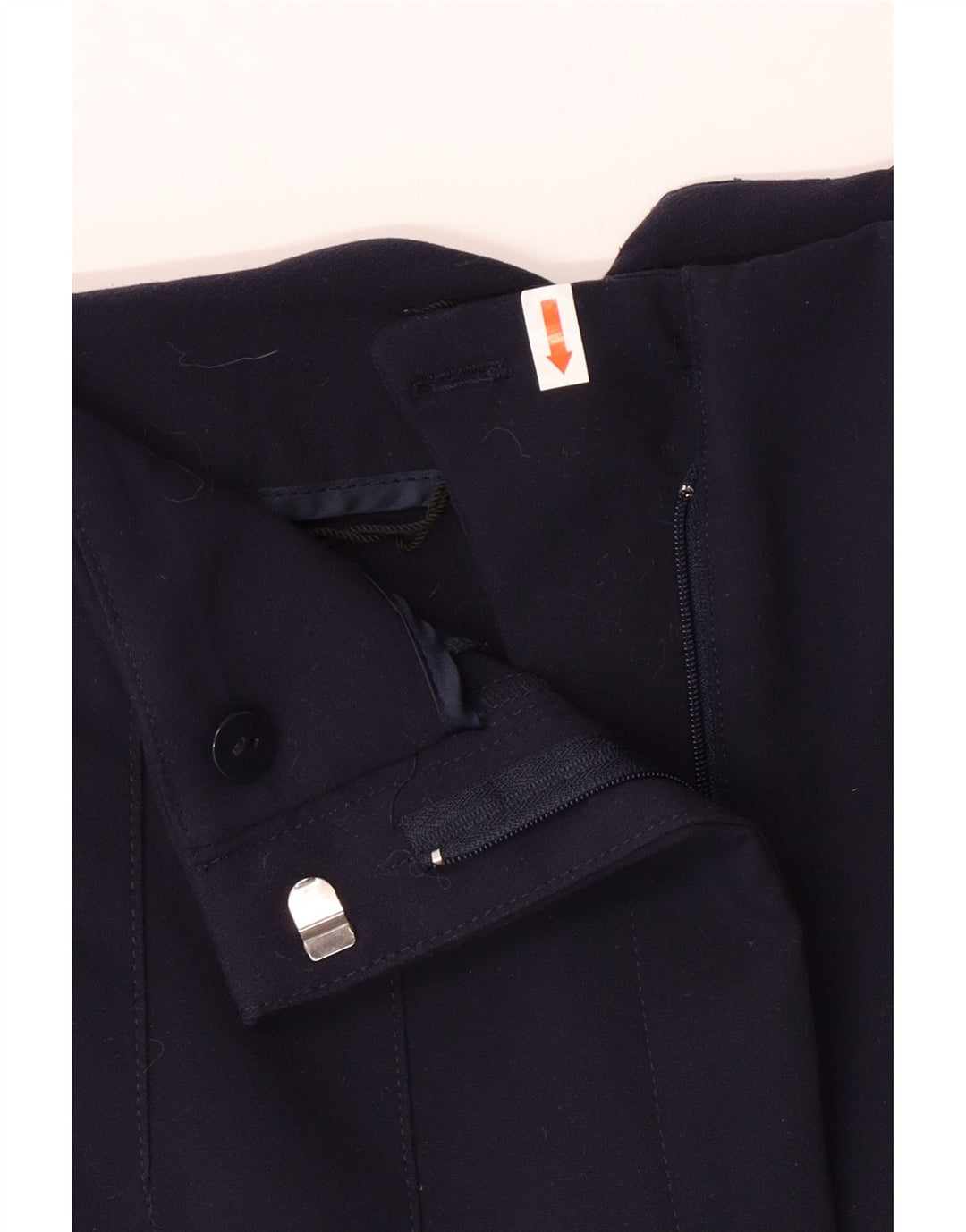ZARA Womens Pegged Casual Trousers Medium W28 L26 Navy Blue Polyester Vintage Zara and Second-Hand Zara from Messina Hembry 