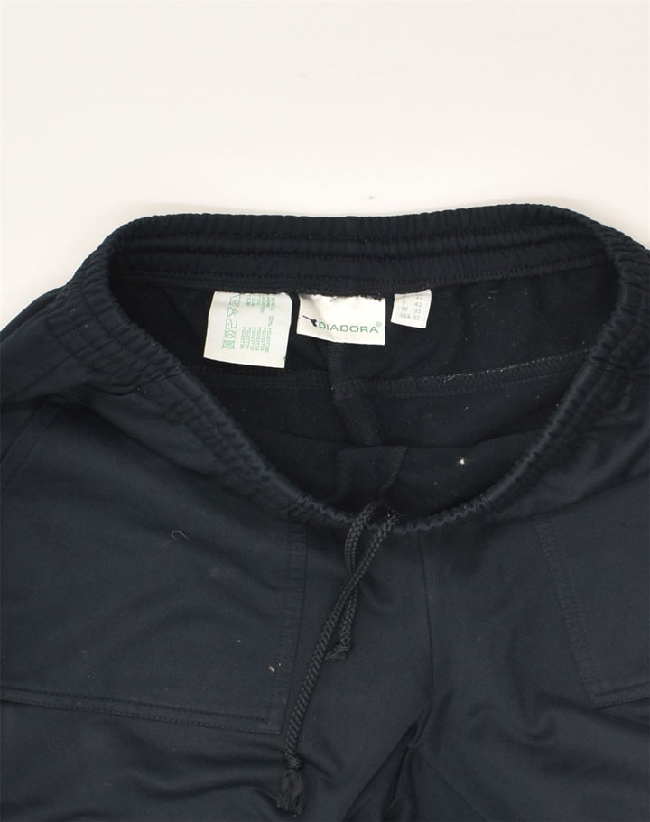 DIADORA Womens Cargo Tracksuit Trousers IT 46  Large Navy Blue Polyester | Vintage Diadora | Thrift | Second-Hand Diadora | Used Clothing | Messina Hembry 