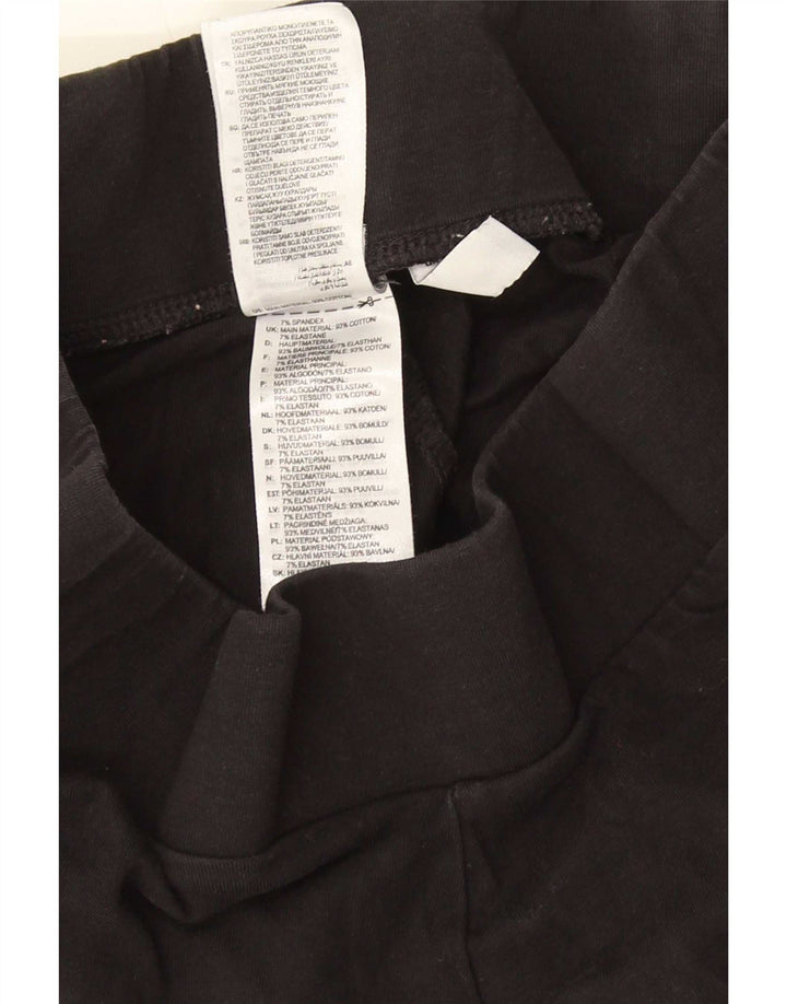 Adidas Dame Leggings UK 12 Medium Sort Bomuld