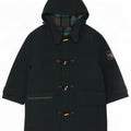 Vintage Herre Hooded Duffel Coat IT 46 Small Green Wool