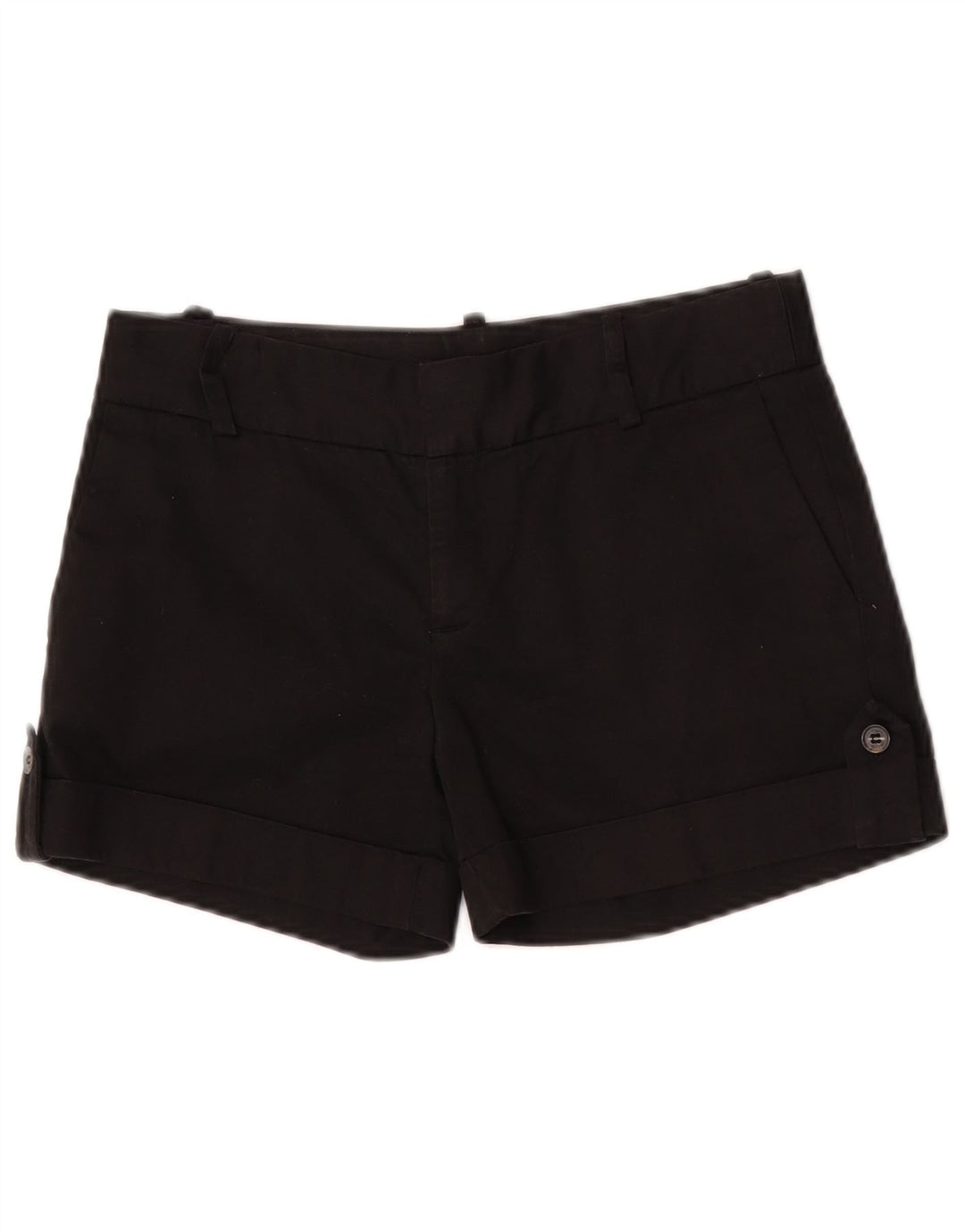 Zara Chino Shorts til kvinder Small W26 Sort bomuld