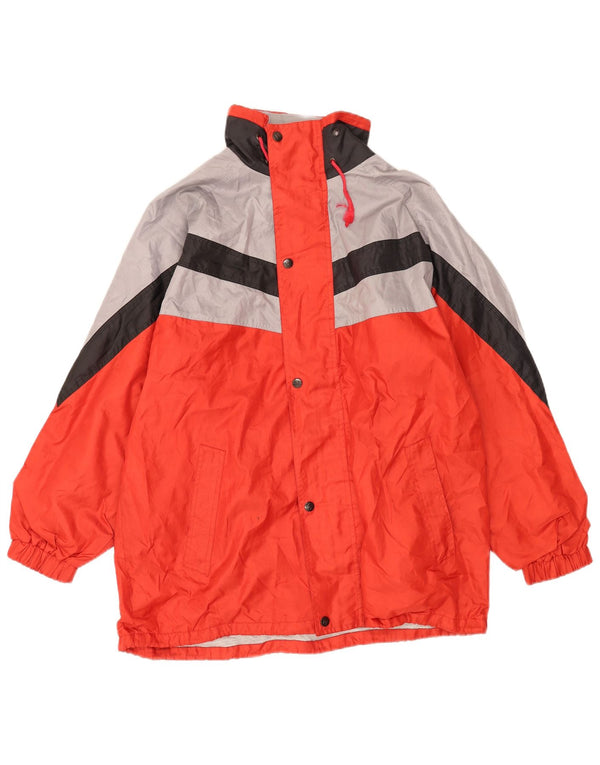Master Træningsdragt med hætte til mænd Topjakke Medium Rød Colourblock Nylon
