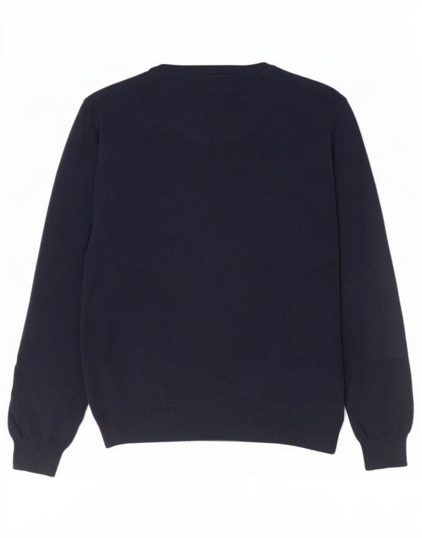 Marks & Spencer Herre Blue Harbor Boat Neck Jumper Sweater Large Navy