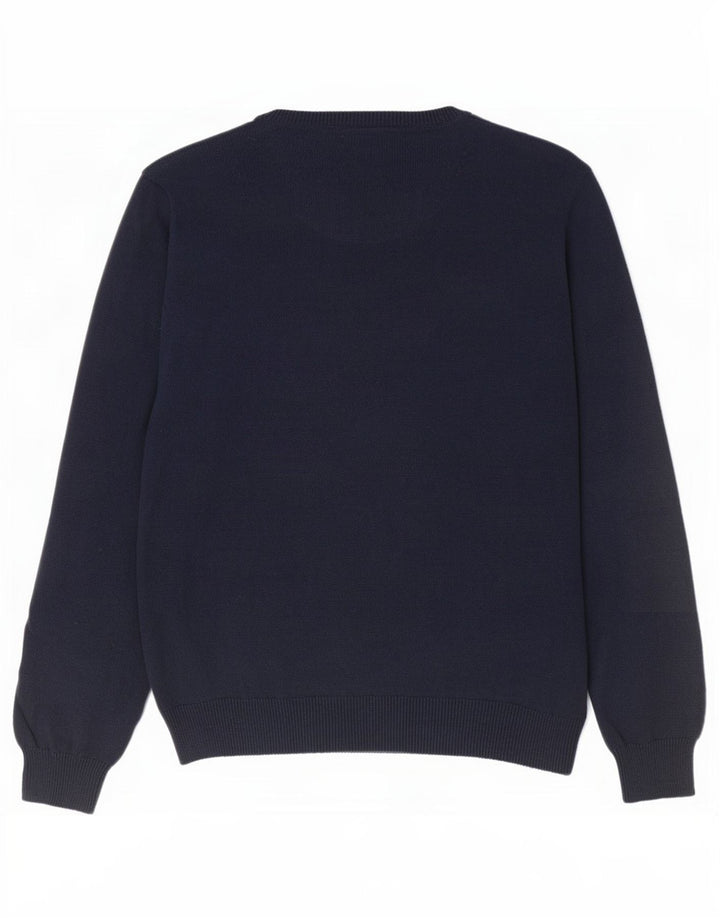 Marks & Spencer Herre Blue Harbor Boat Neck Jumper Sweater Large Navy