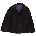 Vintage Dame 3-knaps Ruskind Blazer Jacket UK 16 Large Navy Blue