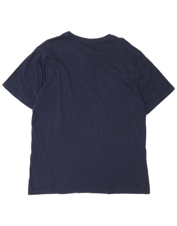 Fila Herre T-Shirt Top XL Marineblå Bomuld