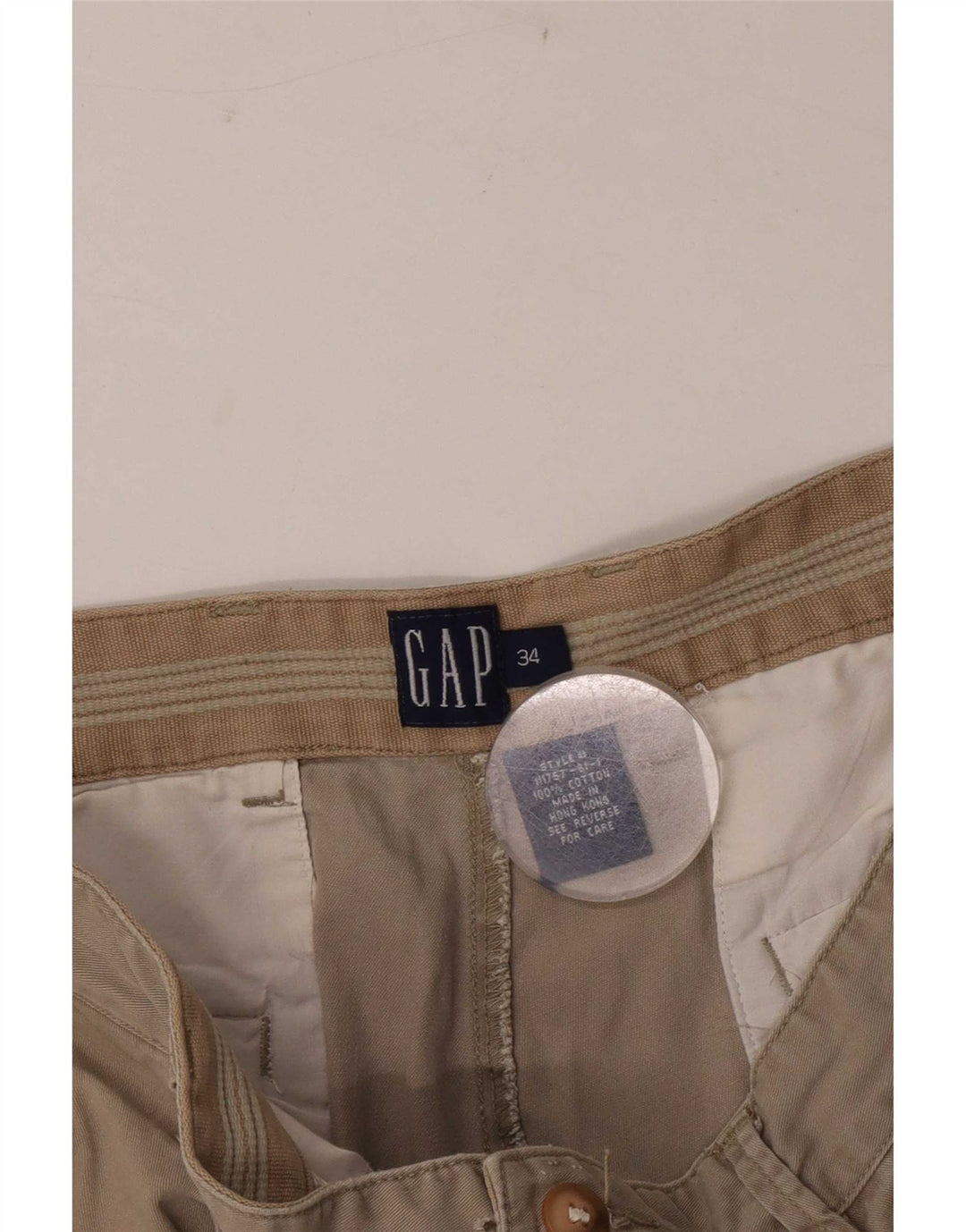 Gap Herre Pegged Chino Shorts W34 Large Beige Bomuld