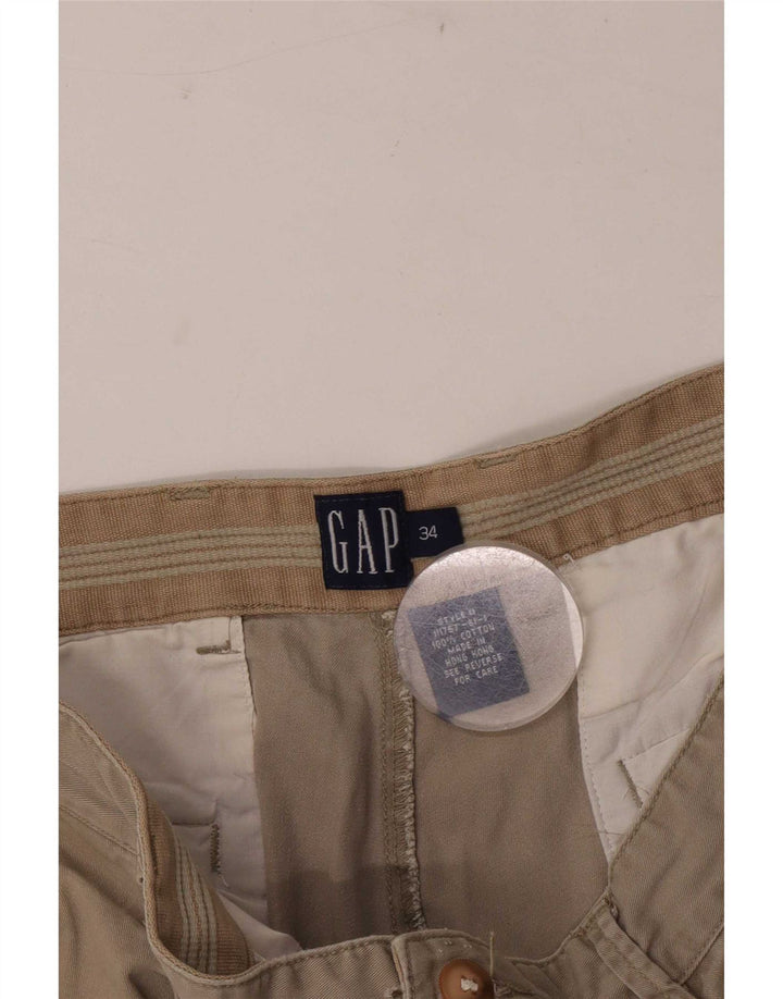 Gap Herre Pegged Chino Shorts W34 Large Beige Bomuld