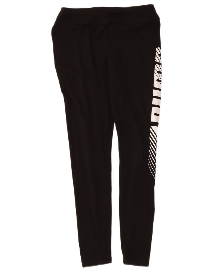 Puma Grafiske Leggings til kvinder UK 12 Medium Sort Bomuld