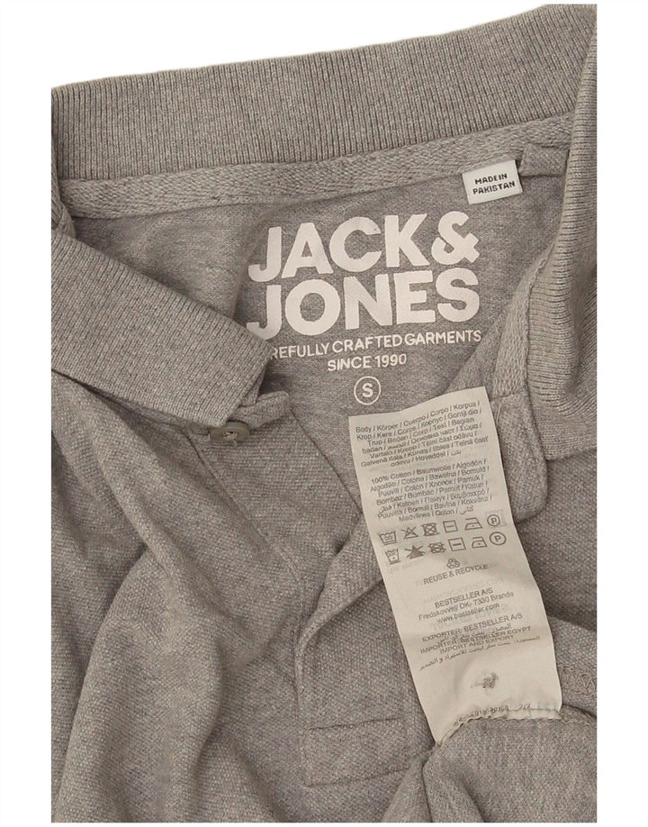 Jack & Jones herre poloskjorte lille grå bomuld