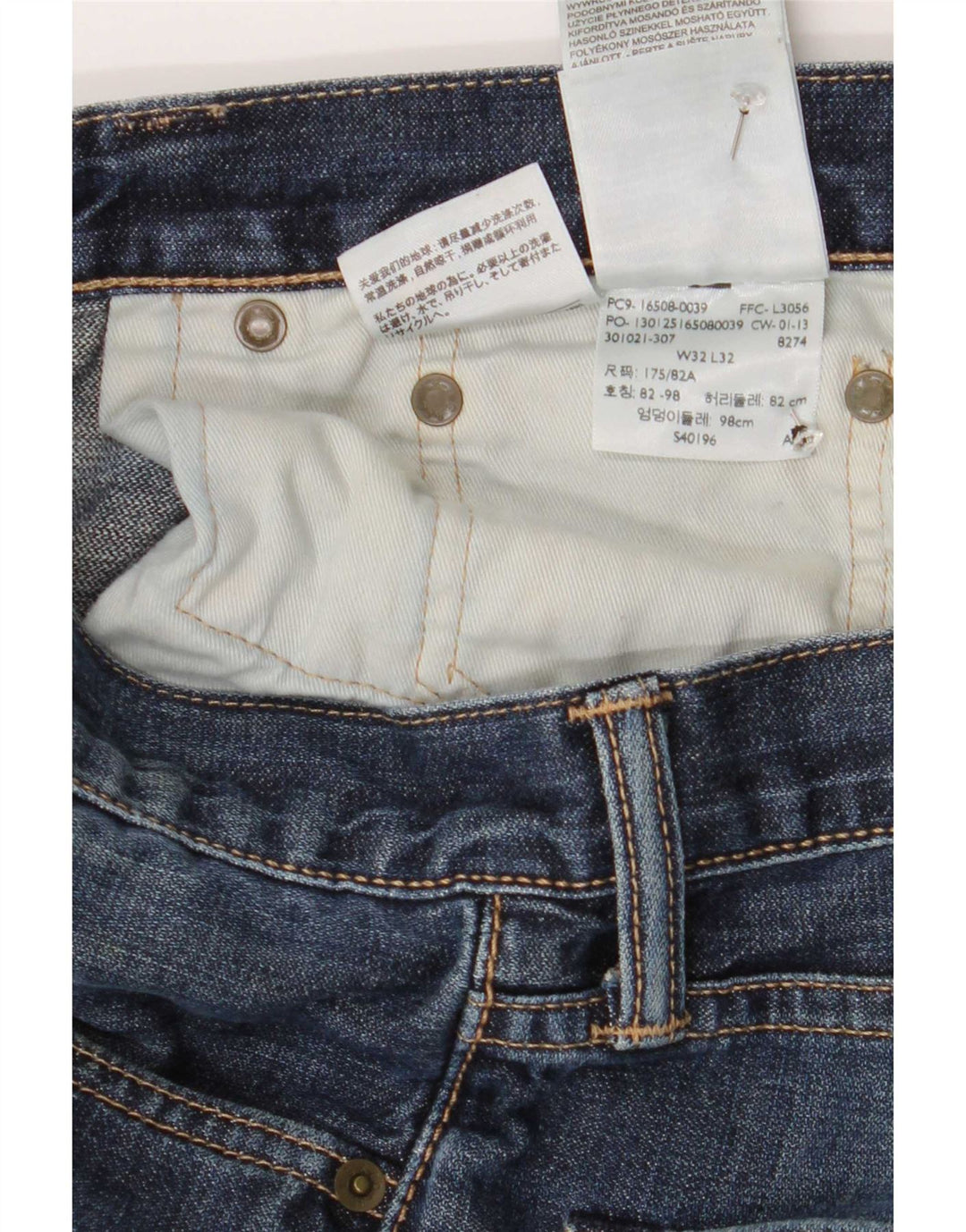 Levi's Herre 505 Straight Jeans W32 L32 Blå Bomuld