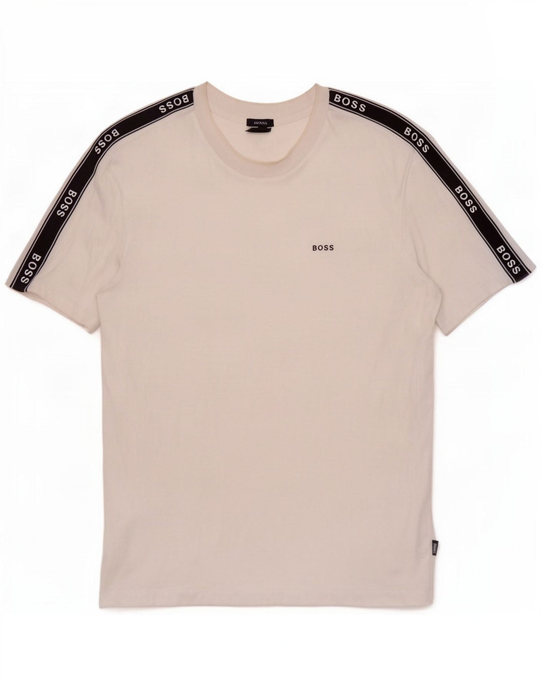 Hugo Boss Herre grafisk T-shirt Top Medium White Colourblock Bomuld
