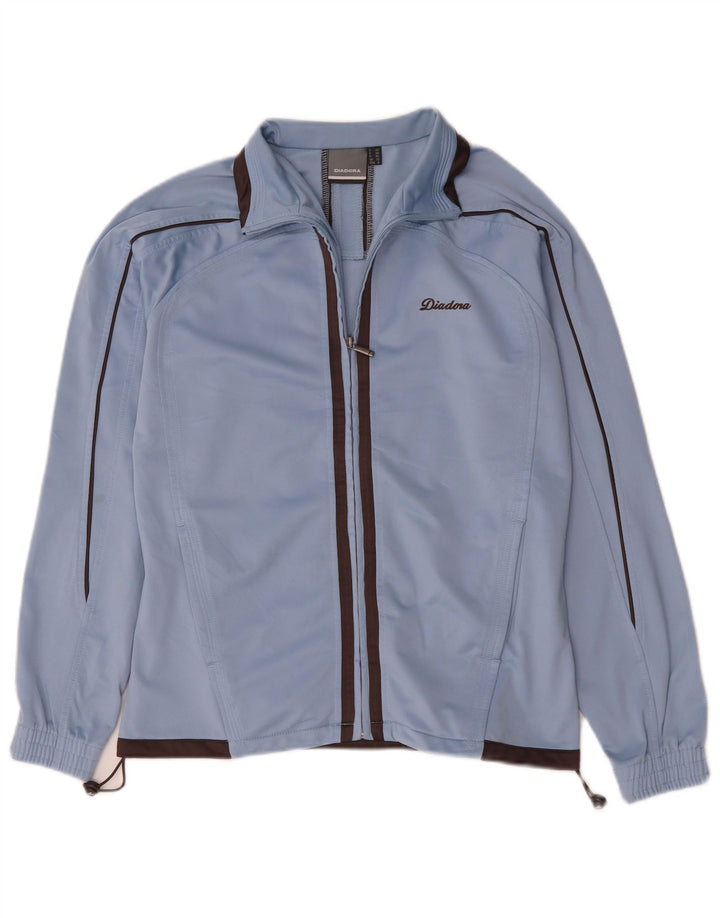 Diadora Womens Oversized træningsdragt Topjakke UK 10 Small Blue Polyester