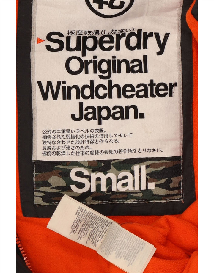 Superdry Vindjakke til mænd med hætte vindjakke UK 36 Lille grå nylon