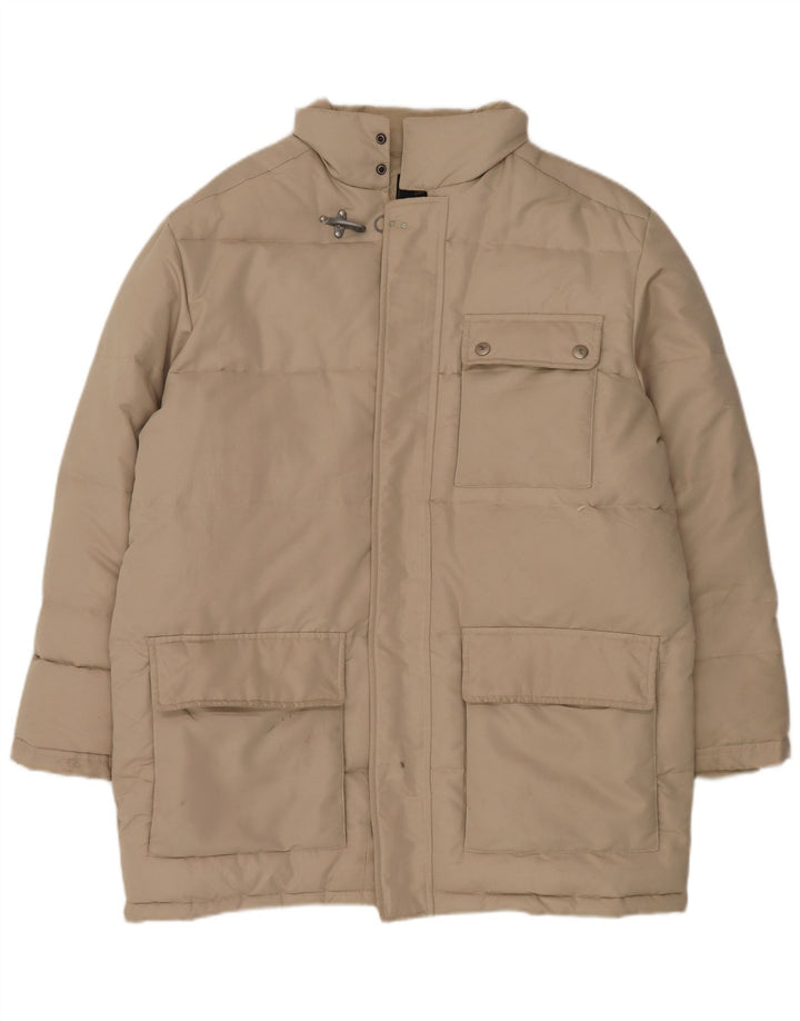 Fay Herre Hooded Polstret Frakke UK 40 Large Beige Polyester