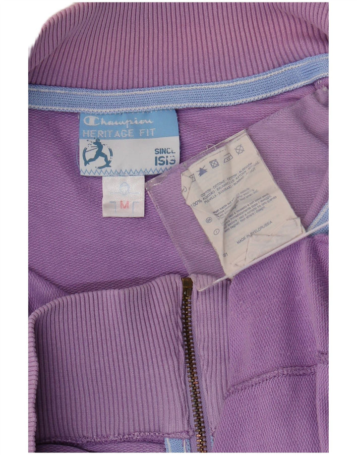 Champion Womens Heritage Fit Træningsdragt Topjakke UK 12 Medium Lilla
