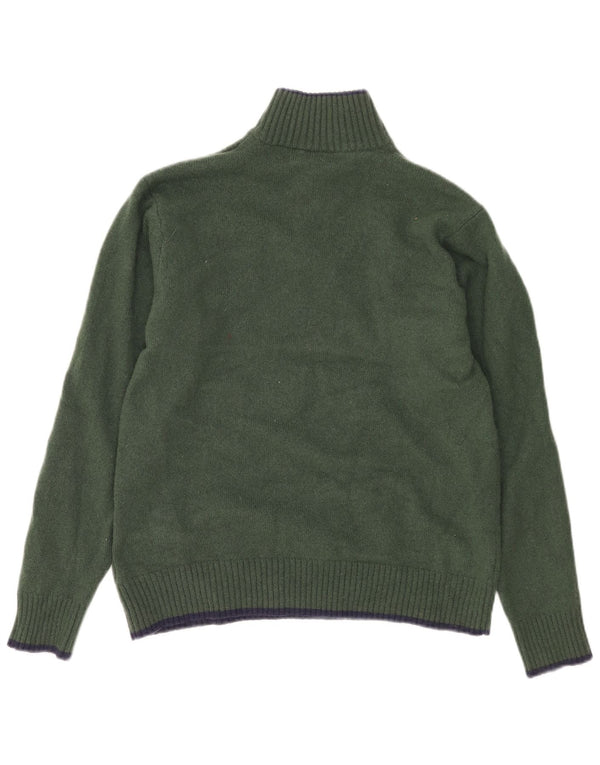 FILA sweater med lynlås til kvinder UK 18 XL Khaki lammeuld