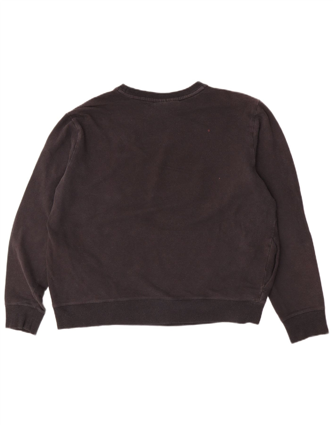 Fila Dame Oversized Sweatshirt Jumper UK 16 Stor Sort Bomuld