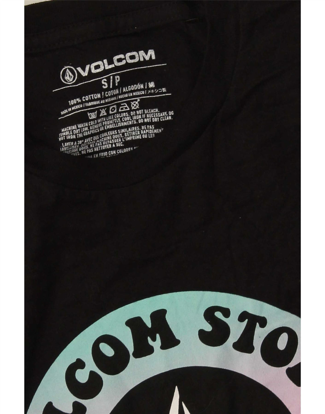 Volcom Herre grafisk T-shirt top lille sort bomuld