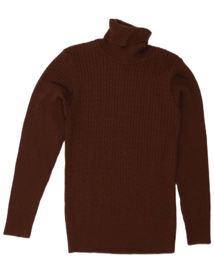 SCHOELLER Womens Roll Neck Jumper Sweater IT 48 XL Brown