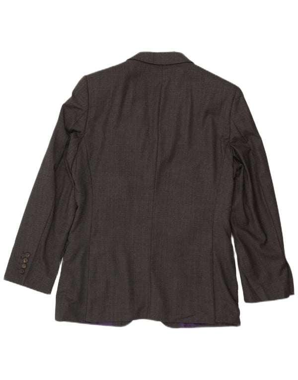 Ted Baker Mens 2 Button Blazer Jacket UK 36 Small Grey Wool