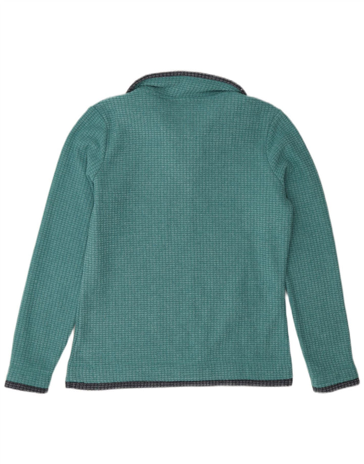 Weird Fish Dame Oversized Zip Neck Fleece Jumper UK 10 Small Green
