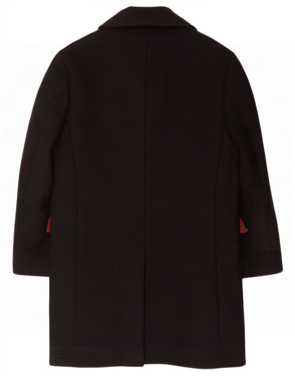 Barbour Mens Double Breasted Coat UK 44 2XL Black Wool
