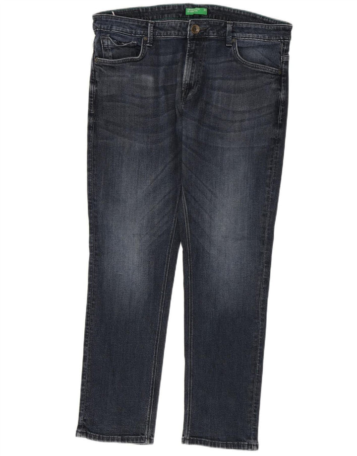 Benetton Herre Slim Jeans W38 L31 Marineblå