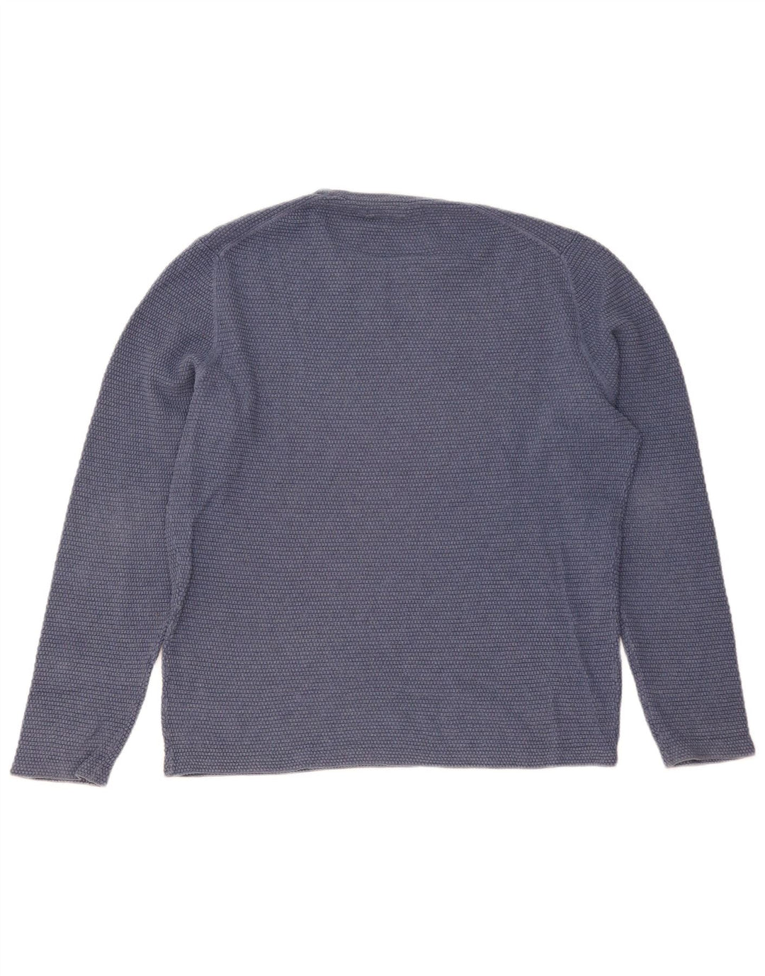 Massimo Dutti Herre Crew Neck Jumper Sweater Stor Blå Bomuld