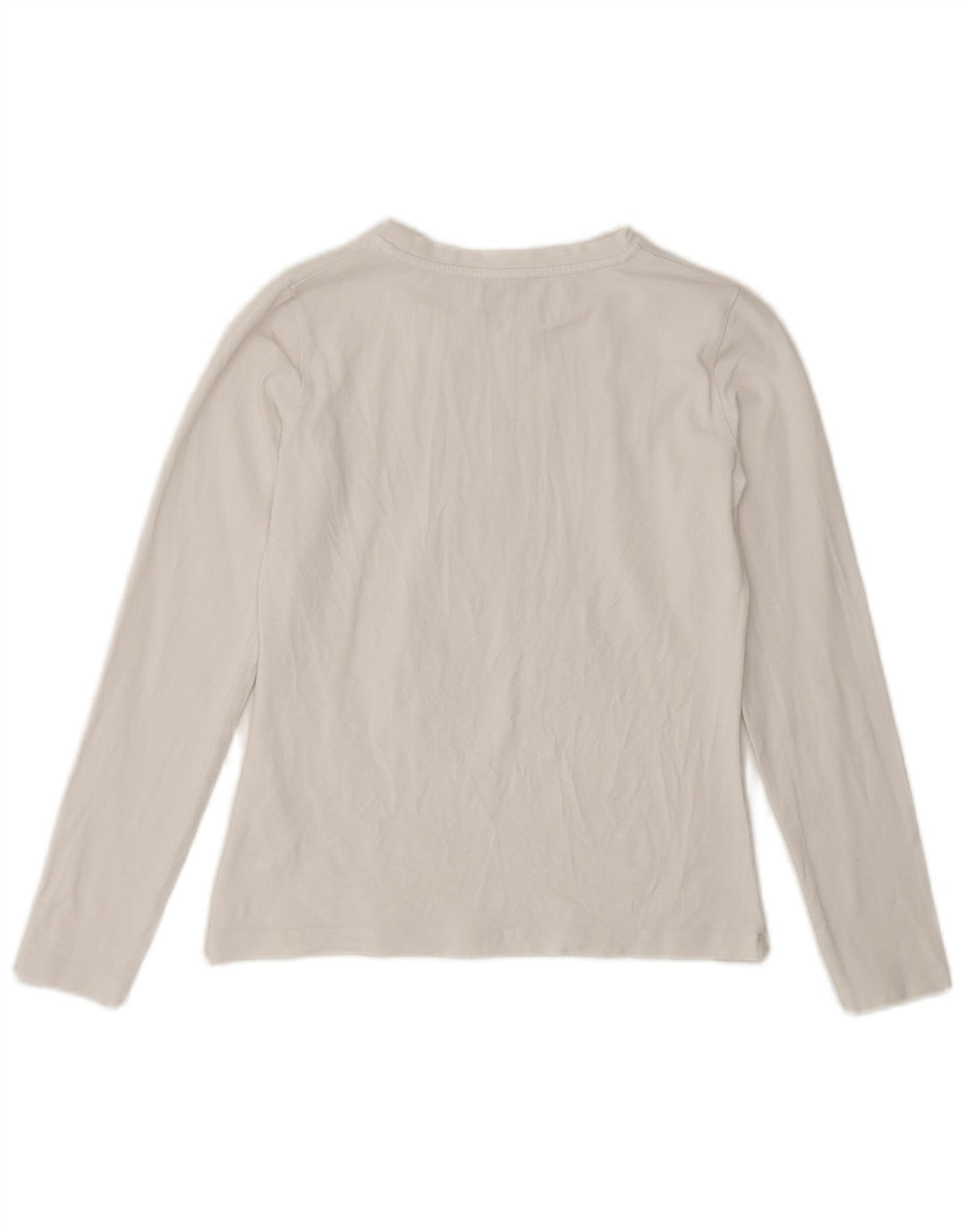 PATRIZIA PEPE piger grafisk top langærmet 7-8 år XL hvid bomuld