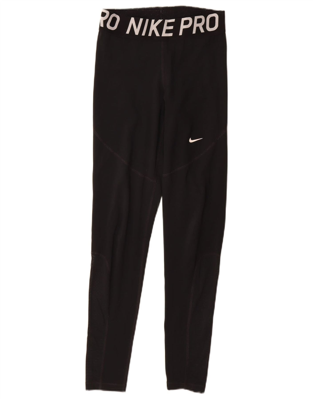 NIKE Dri Fit grafiske leggings til kvinder UK 12 Medium Black Polyester