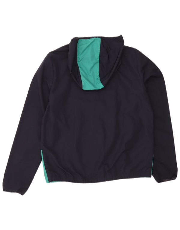Lacoste Regnjakke med hætte til drenge 15-16 år Marineblå Colourblock Polyester