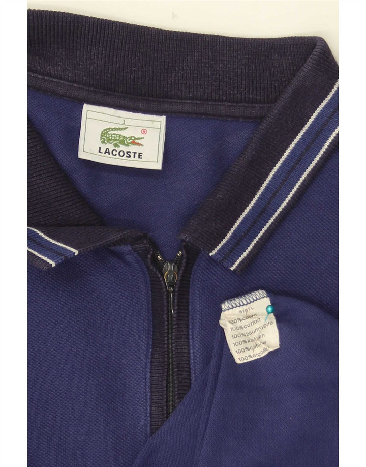 Lacoste herre poloskjorte str. 3 Small Blue Colourblock Bomuld