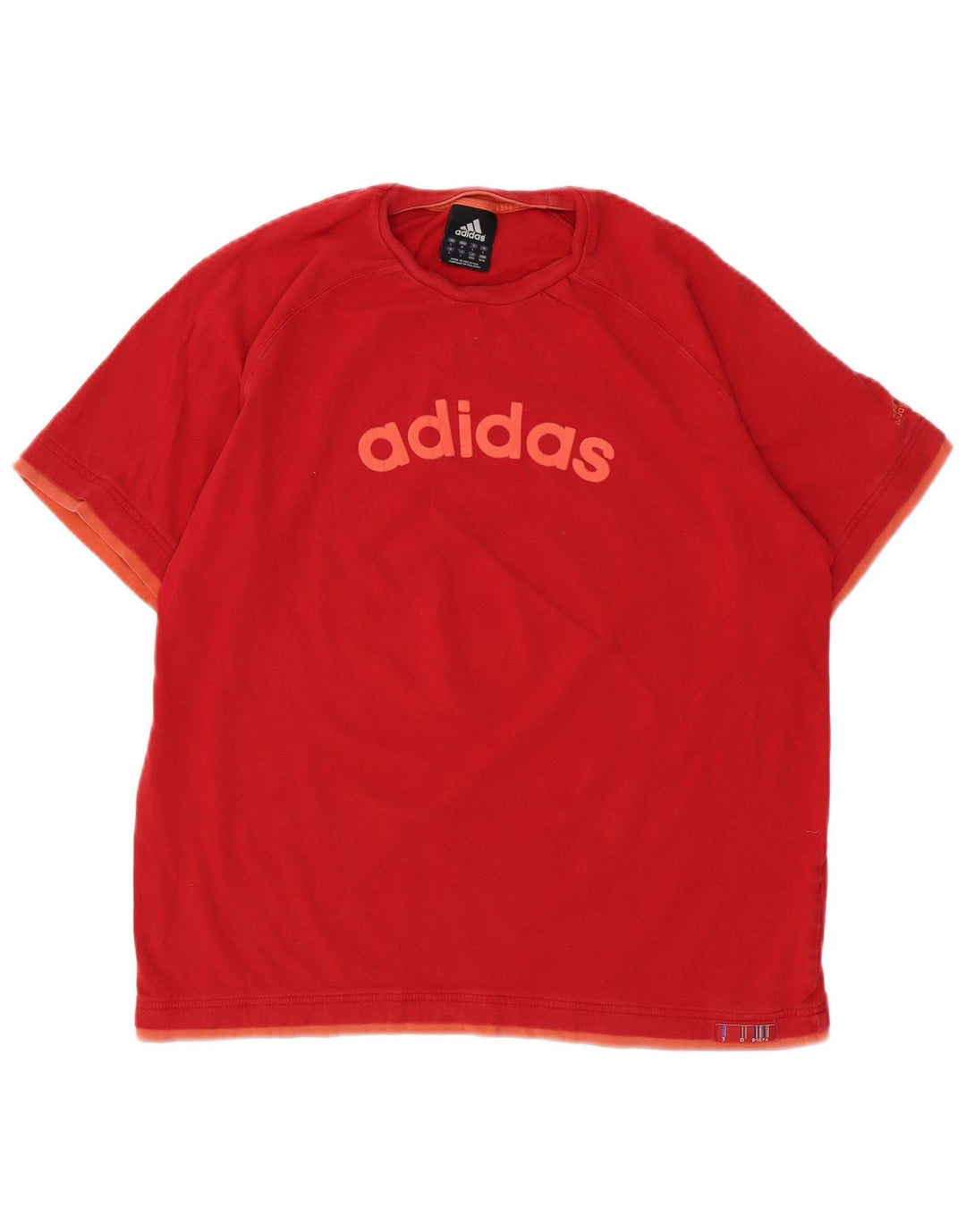 ADIDAS Grafisk T-shirt top til mænd, stor rød bomuld