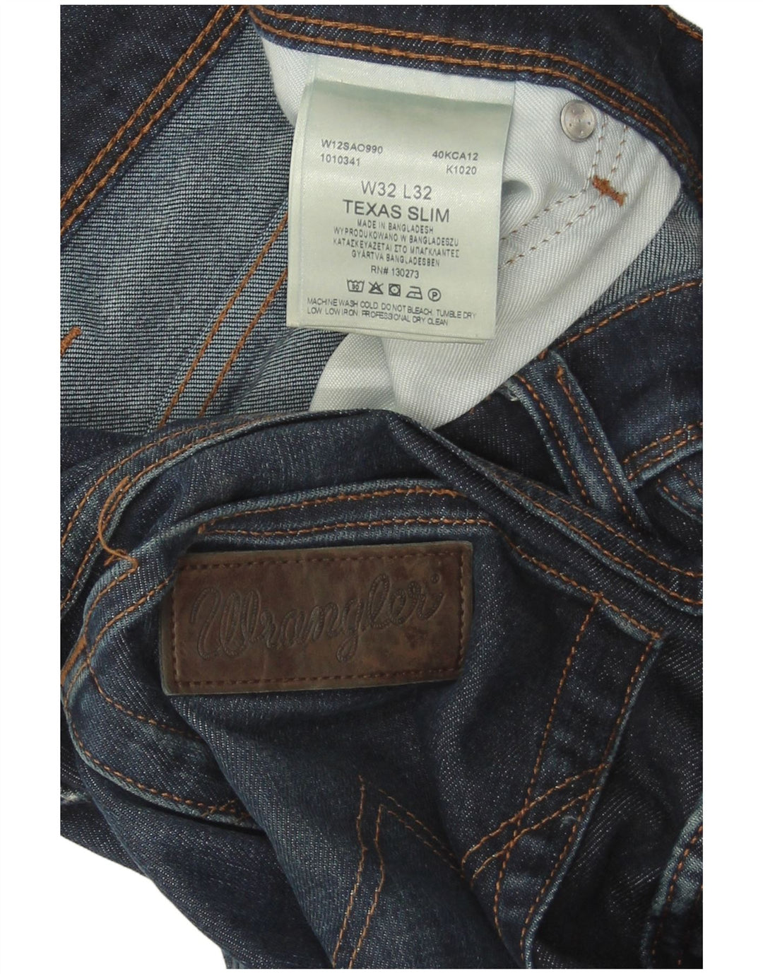 Wrangler Herre Texas Slim Jeans W32 L32 Blå Bomuld