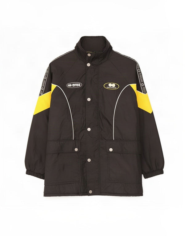 Errea Herre Grafisk Oversized Polstret Frakke UK 40 Large Black Colourblock