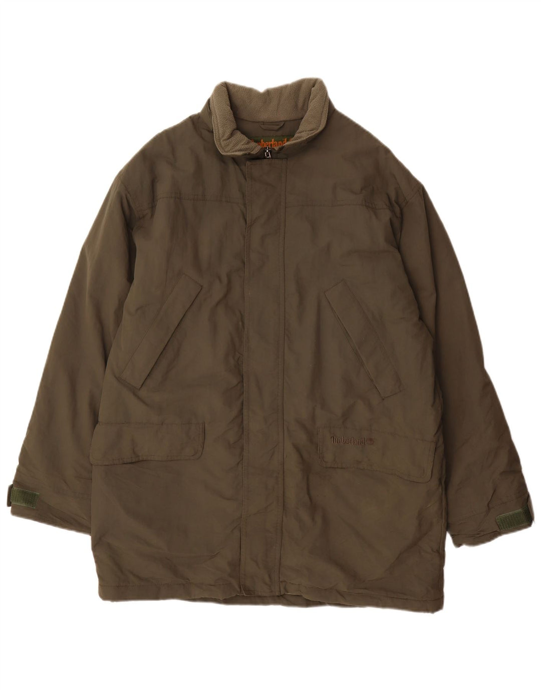 Timberland Herre Loose Fit Windbreaker Coat UK 36 Small Khaki Nylon
