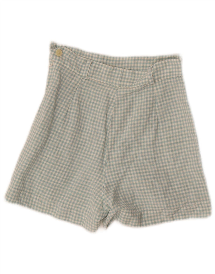 Max & Co. Dameklassikere Casual Shorts UK 10 Small W27 Green Gingham