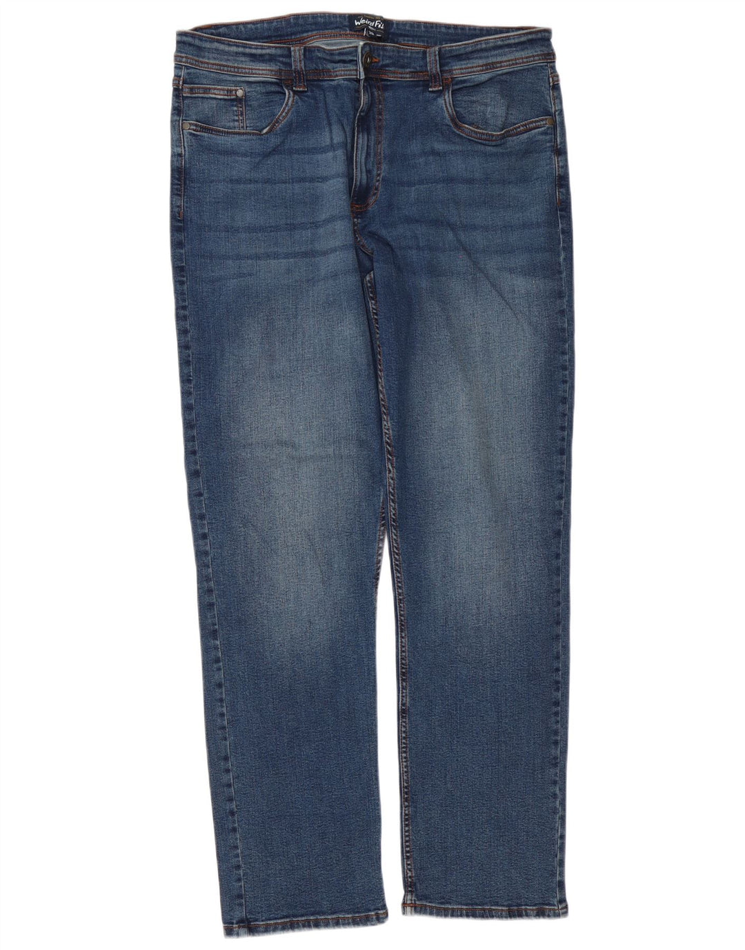 Weird Fish Straight Jeans til mænd W38 L32 blå bomuld